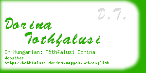 dorina tothfalusi business card